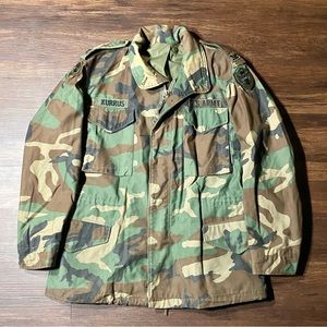 Vintage 80s Army Fatigue Jacket - Mens